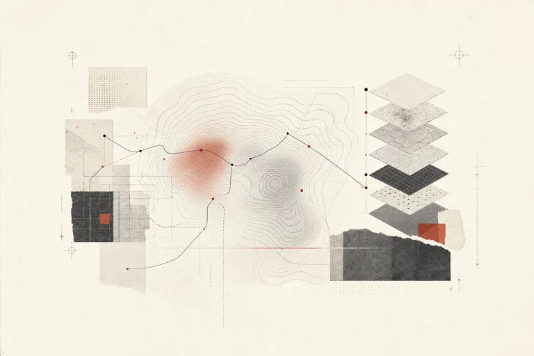 Abstract model forms and signal paths on a light field